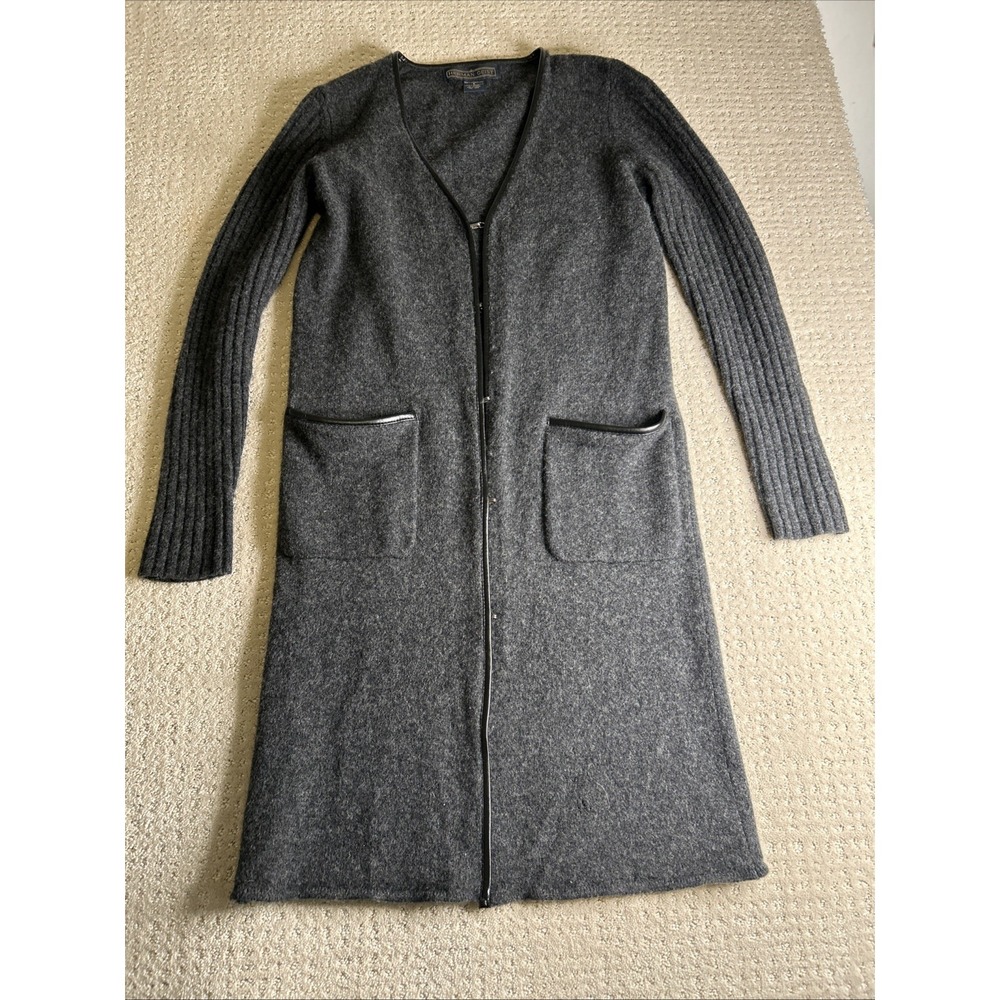 Herman Geist Vintage‎ 100% Lambs Wool Cardigan Women's S Gray